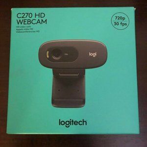 Logitech C270 HD Webcam, Widescreen HD Video Calling, Noise-Reducing Mic